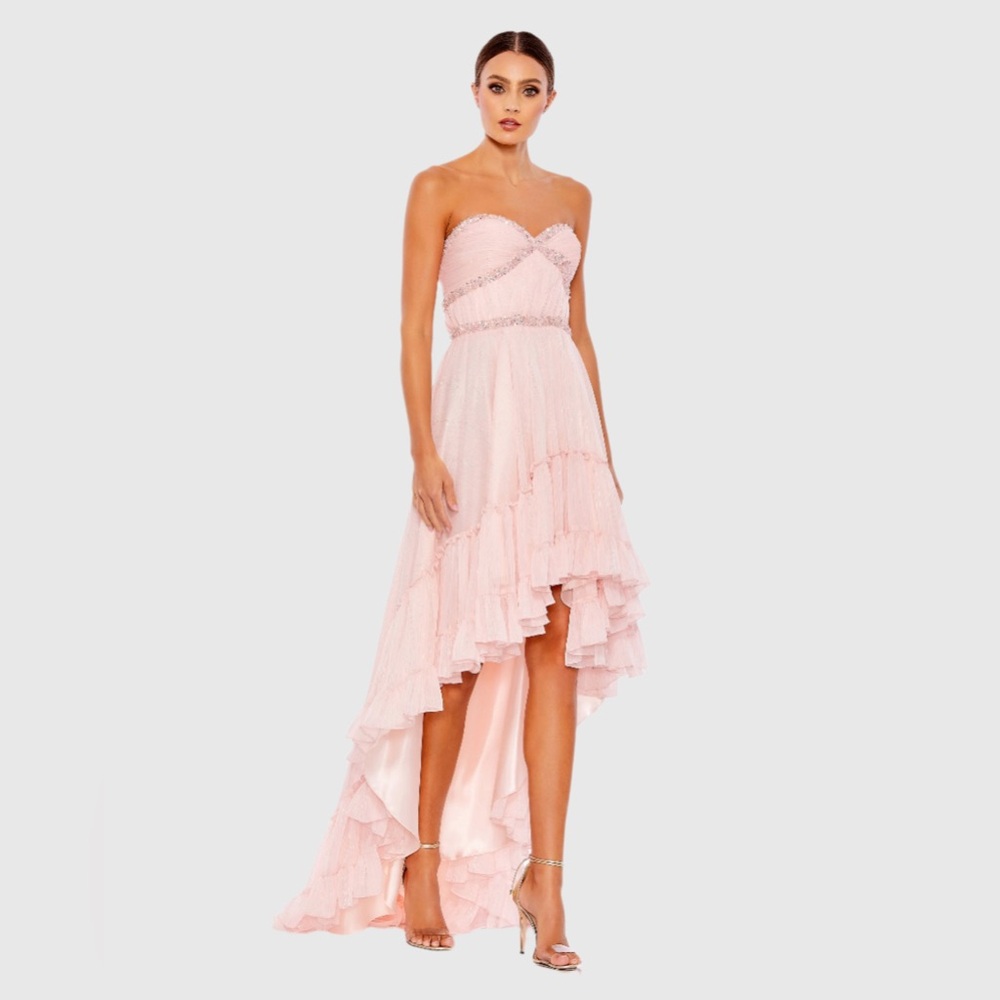 Mac Duggal Pink High Low Dress